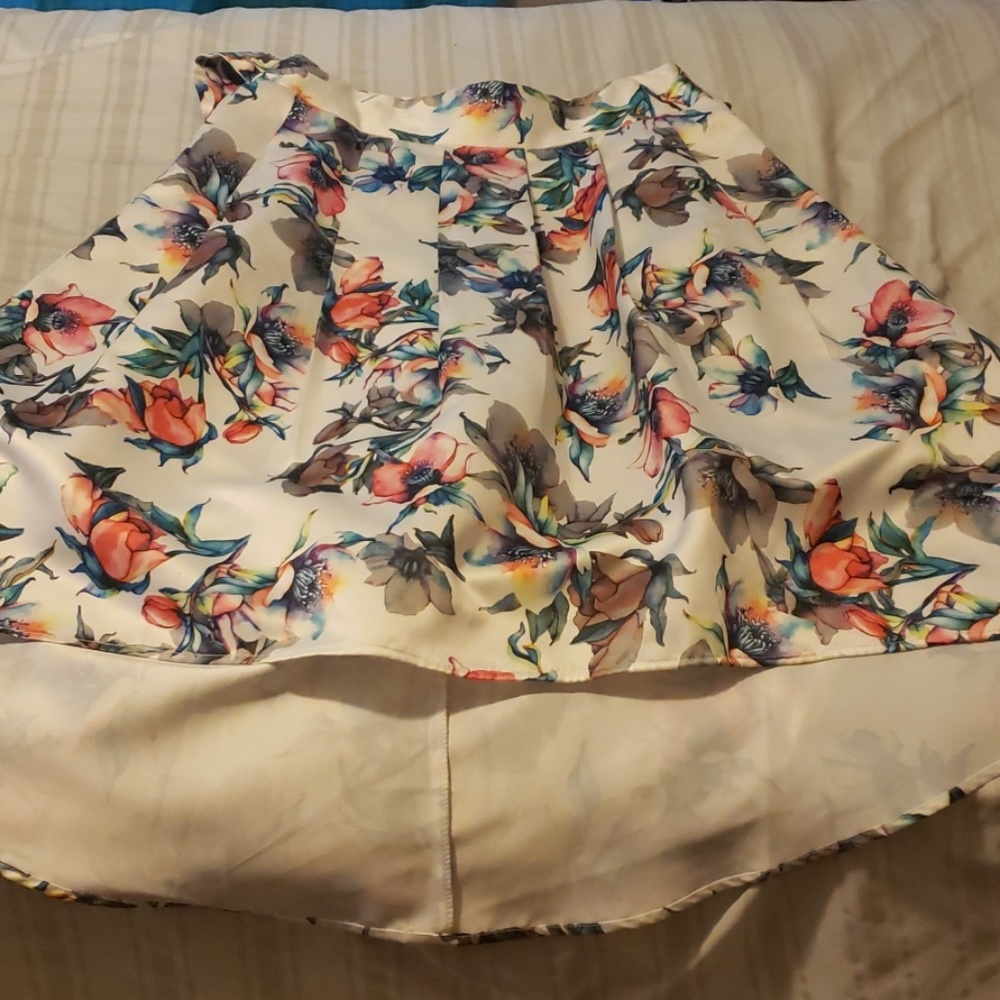 Colorful high-low skirt